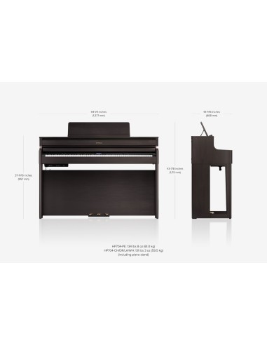 Piano droit numérique Roland HP-704 pack 1 accessoire - Prévalet Musique