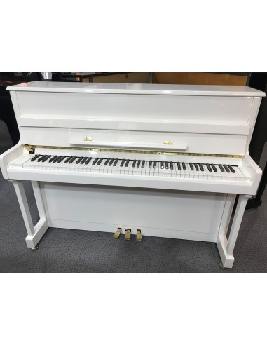 Piano droit blanc neuf Prévalet & Son - promotion pour Noël