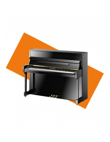 Piano droit neuf Zimmermann Studio S2 noir laqué, by C. Bechstein