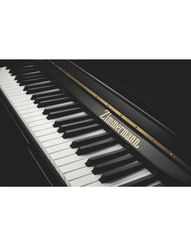 Piano droit neuf Zimmermann Studio S2 noir laqué, by C. Bechstein