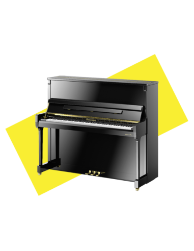Piano droit neuf Zimmermann Studio S6 noir laqué, by C. Bechstein