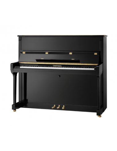 Piano droit neuf Zimmermann Studio S6 noir laqué, by C. Bechstein