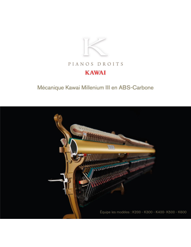 Kawai K200 piano droit neuf noir laqué - Prévalet Musique