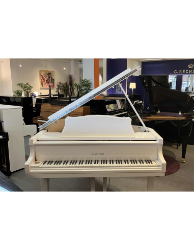Piano Samick 1/4 queue SIG-50 blanc laqué - Prévalet Musique