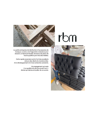 Banquette de piano hydraulique large RBM Aero 2 - Prévalet Musique