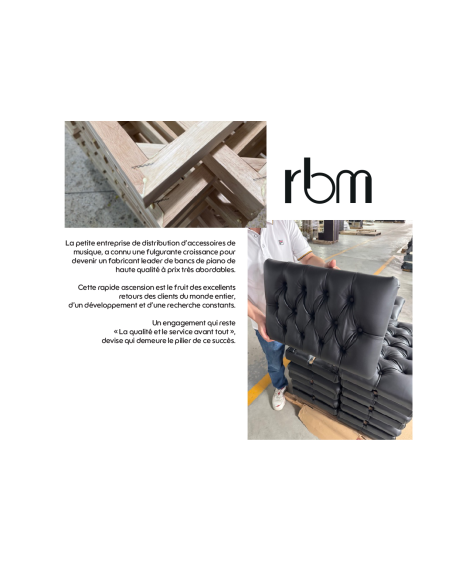 Banquette de piano hydraulique large RBM Aero 2 - Prévalet Musique