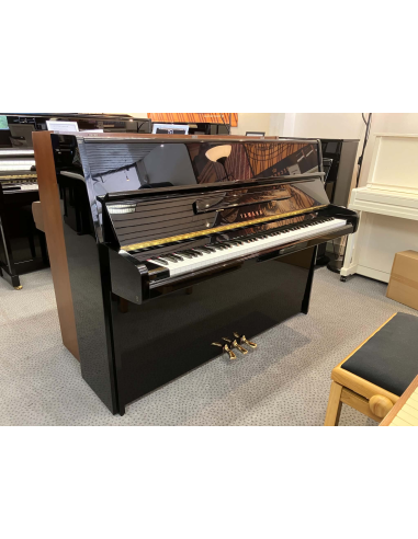 Piano droit d'occasion YAMAHA P116 noir laqué - Prévalet Musique