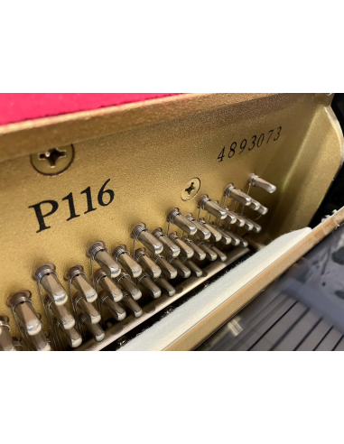 Piano droit d'occasion YAMAHA P116 noir laqué - Prévalet Musique