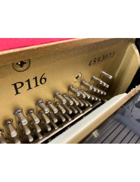 Piano droit d'occasion YAMAHA P116 noir laqué - Prévalet Musique