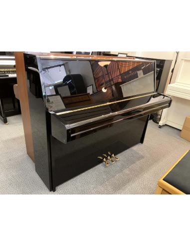 Piano droit d'occasion YAMAHA P116 noir laqué - Prévalet Musique